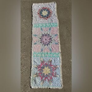 Vintage 1940-50’s, Lone Star, Quilted Table or Dresser Runner. TVR